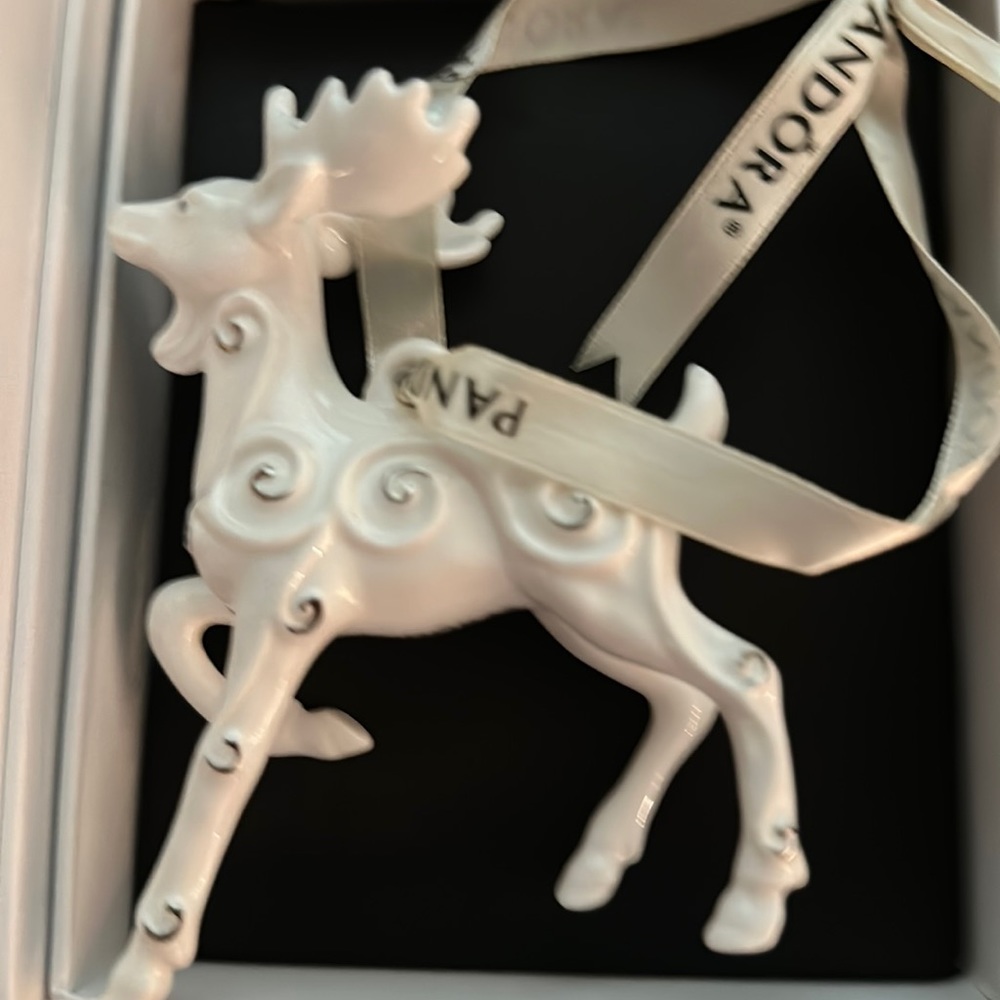 Pandora reindeer Christmas ornament new in box